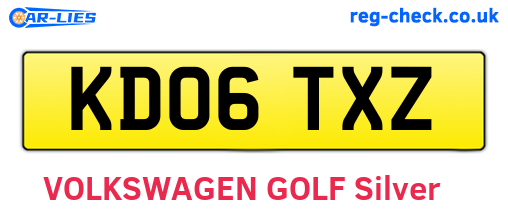 KD06TXZ are the vehicle registration plates.