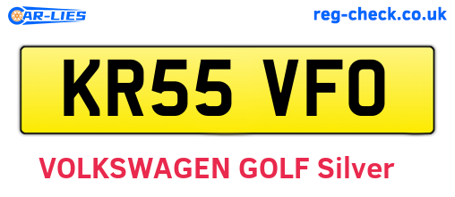 KR55VFO are the vehicle registration plates.