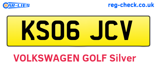 KS06JCV are the vehicle registration plates.