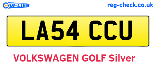 LA54CCU are the vehicle registration plates.
