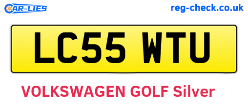 LC55WTU are the vehicle registration plates.