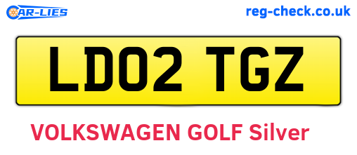 LD02TGZ are the vehicle registration plates.