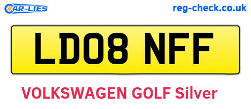 LD08NFF are the vehicle registration plates.