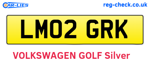 LM02GRK are the vehicle registration plates.