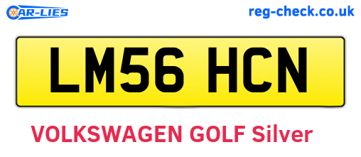 LM56HCN are the vehicle registration plates.