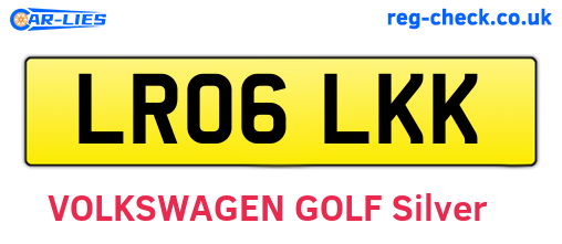LR06LKK are the vehicle registration plates.