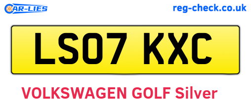LS07KXC are the vehicle registration plates.