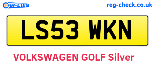 LS53WKN are the vehicle registration plates.