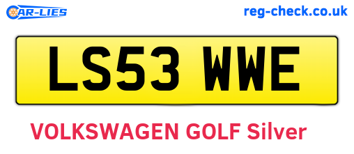 LS53WWE are the vehicle registration plates.