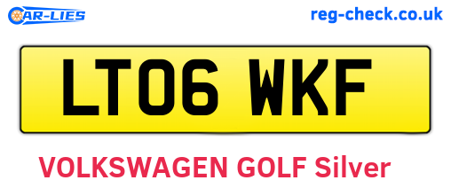 LT06WKF are the vehicle registration plates.
