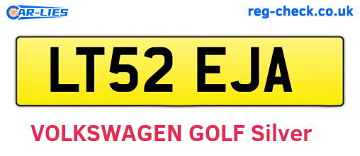LT52EJA are the vehicle registration plates.