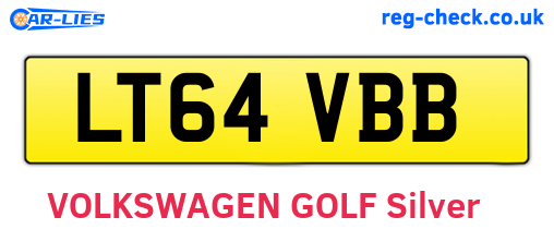 LT64VBB are the vehicle registration plates.