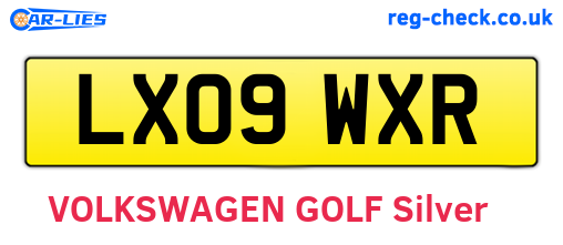 LX09WXR are the vehicle registration plates.