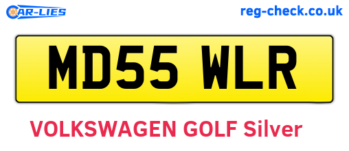 MD55WLR are the vehicle registration plates.