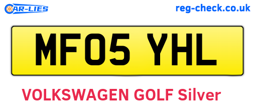 MF05YHL are the vehicle registration plates.