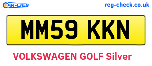 MM59KKN are the vehicle registration plates.