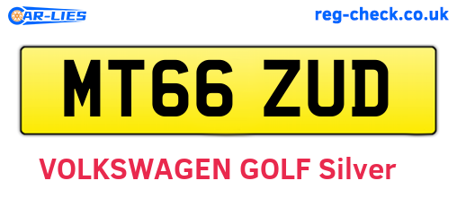 MT66ZUD are the vehicle registration plates.