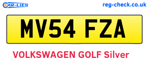 MV54FZA are the vehicle registration plates.