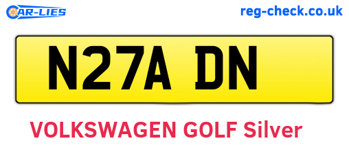 N27ADN are the vehicle registration plates.