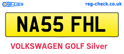NA55FHL are the vehicle registration plates.