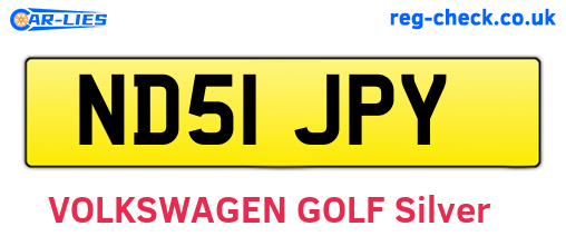 ND51JPY are the vehicle registration plates.