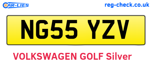 NG55YZV are the vehicle registration plates.