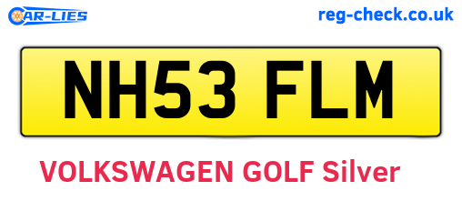 NH53FLM are the vehicle registration plates.