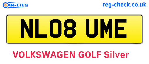 NL08UME are the vehicle registration plates.