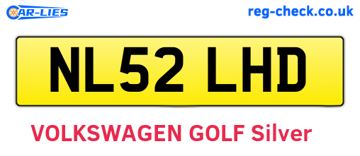 NL52LHD are the vehicle registration plates.