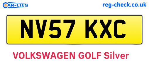 NV57KXC are the vehicle registration plates.