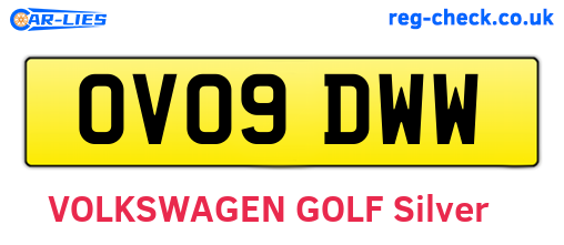 OV09DWW are the vehicle registration plates.