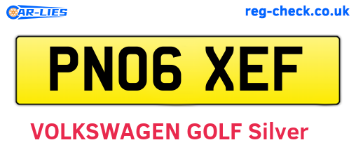 PN06XEF are the vehicle registration plates.