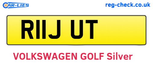 R11JUT are the vehicle registration plates.