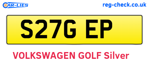 S27GEP are the vehicle registration plates.