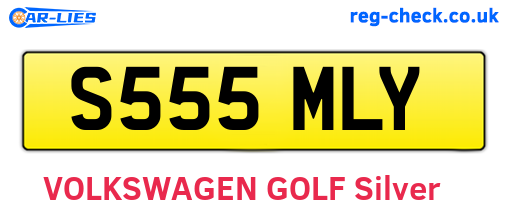 S555MLY are the vehicle registration plates.