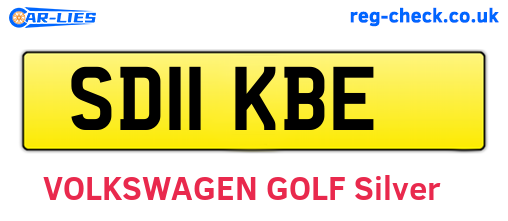 SD11KBE are the vehicle registration plates.