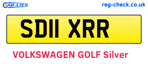 SD11XRR are the vehicle registration plates.