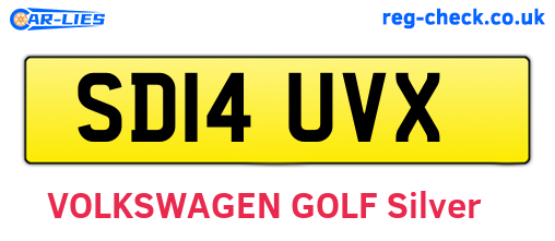 SD14UVX are the vehicle registration plates.
