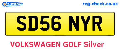 SD56NYR are the vehicle registration plates.
