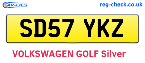 SD57YKZ are the vehicle registration plates.