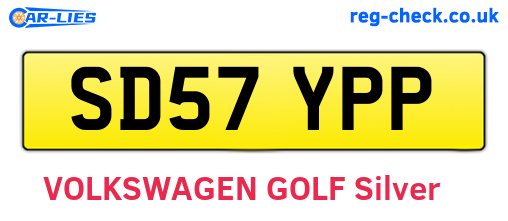 SD57YPP are the vehicle registration plates.