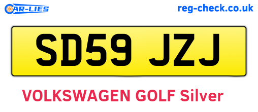 SD59JZJ are the vehicle registration plates.