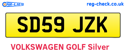 SD59JZK are the vehicle registration plates.