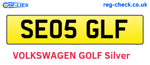 SE05GLF are the vehicle registration plates.