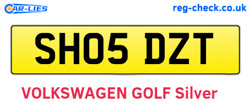 SH05DZT are the vehicle registration plates.