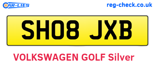 SH08JXB are the vehicle registration plates.