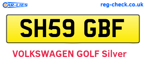 SH59GBF are the vehicle registration plates.