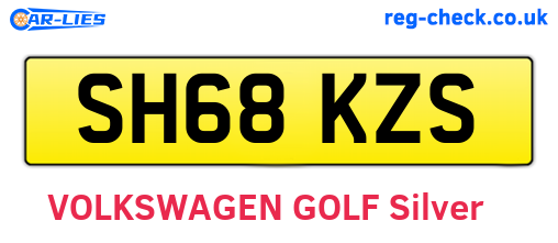 SH68KZS are the vehicle registration plates.