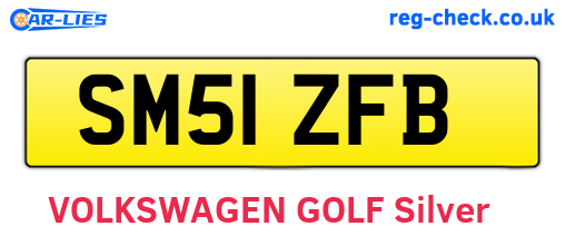 SM51ZFB are the vehicle registration plates.