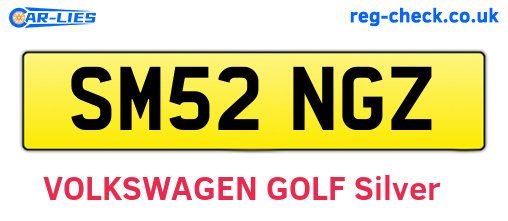 SM52NGZ are the vehicle registration plates.